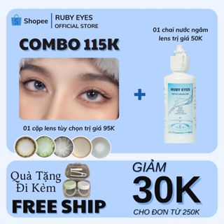 [COMBO 115K] 1 Cặp Kính Áp Tròng 0 Độ + 1 Chai Nước Ngâm Lens Tặng Khay Dụng Cụ Đeo BST BEARLENS