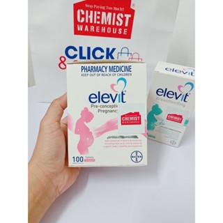 {Mẫu mới+Tem Chemist} Elevit Bầu Úc - Vitamin Tổng Hợp cho bà Bầu 100 viên date mới, giúp mẹ bầu khỏe, con khỏe