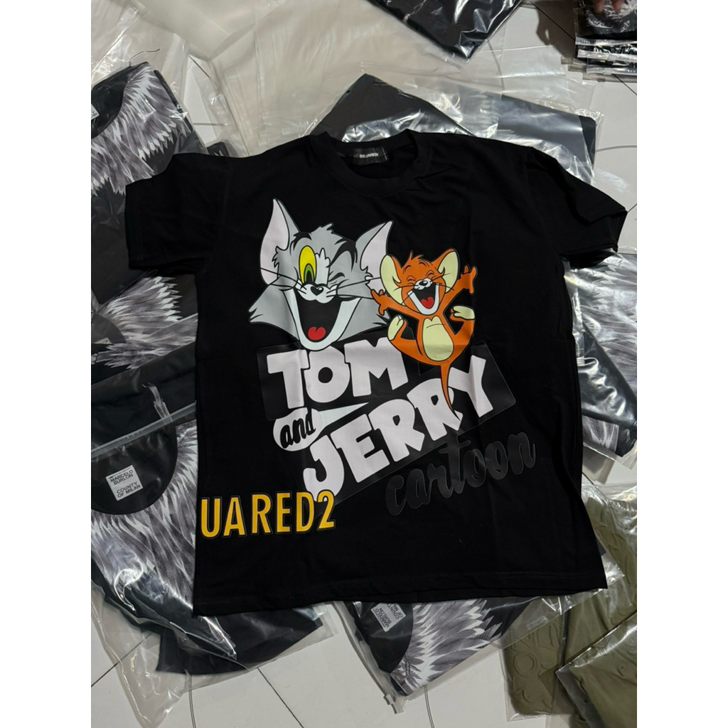 Áo phông tom d2 in cotton xanh đen