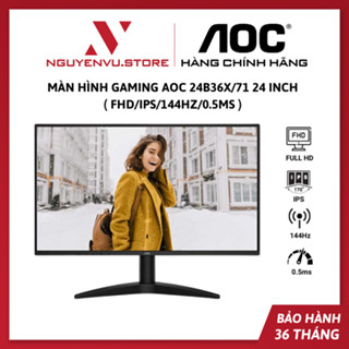  Màn Hình Gaming AOC 24B36X 23.8 inch   25B36X 24.5 inch   27B36X 27 inch   FHD IPS 144Hz 0.5ms   - Hàng Chính Hãng 