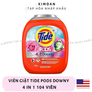 VIÊN GIẶT QUẦN ÁO TIDE PODS DOWNY 4IN1 104 VIÊN NHẬP KHẨU MỸ