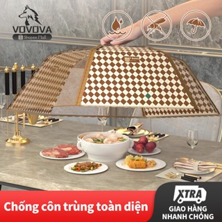 Lồng bàn chống ruồi VOVOVA gấp gọn thoáng khí chống côn trùng dễ vệ sinh dùng cho bàn ăn gia đình