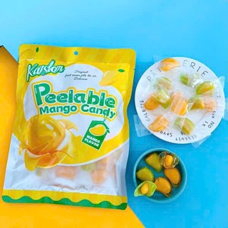 Kẹo dẻo bóc vỏ vị xoài - kẹo dẻo cốt trái cây lột bóc vỏ ăn vặt thơm ngon 300g