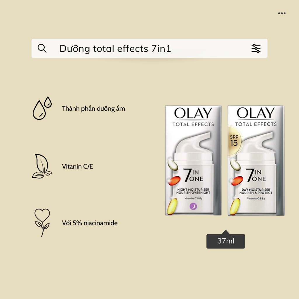 Kem Dưỡng Olay Total Effects 7 In 1 Ngày và Đêm 37ML