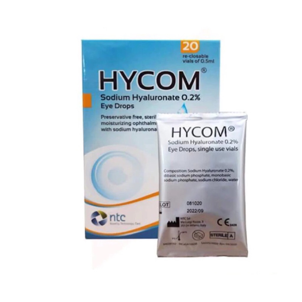 Hycom nước mắt nhân tạo số 1 của Châu Âu, Dưỡng ẩm mắt không chất bảo quản,hiệu quả giảm khô mỏi mắt