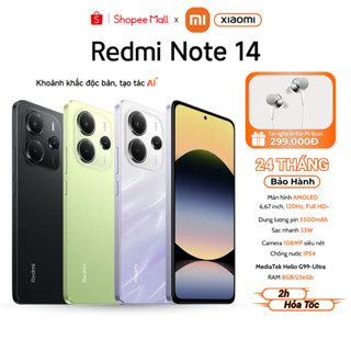 [ TẶNG TAI NGHE ] Điện Thoại Thông Minh Xiaomi Redmi Note 14 6/128GB - 8/128GB - 8/256GB Bản Quốc Tế - Bảo hành 24 Tháng