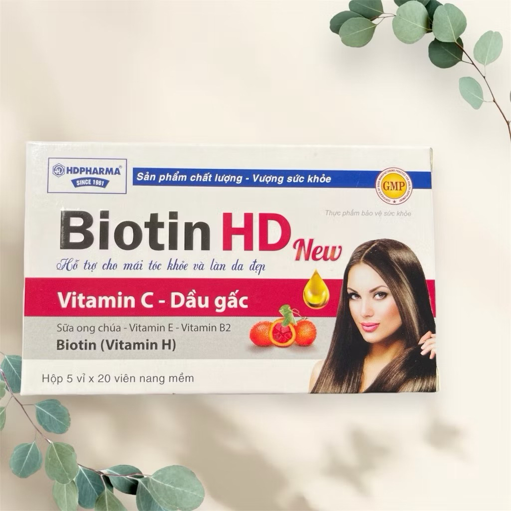 Thực Phẩm BVSK Biotin HD New - Hỗ Trợ Đẹp Da, Tóc Chắc Khỏe