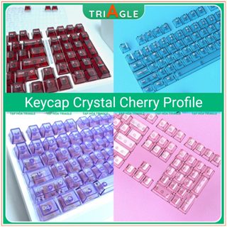 Keycap Trong Suốt Crystal PC Profile Cherry, UV Printing, Nút Phím Lắp Cho Bàn Phím Cơ, 119 Keys