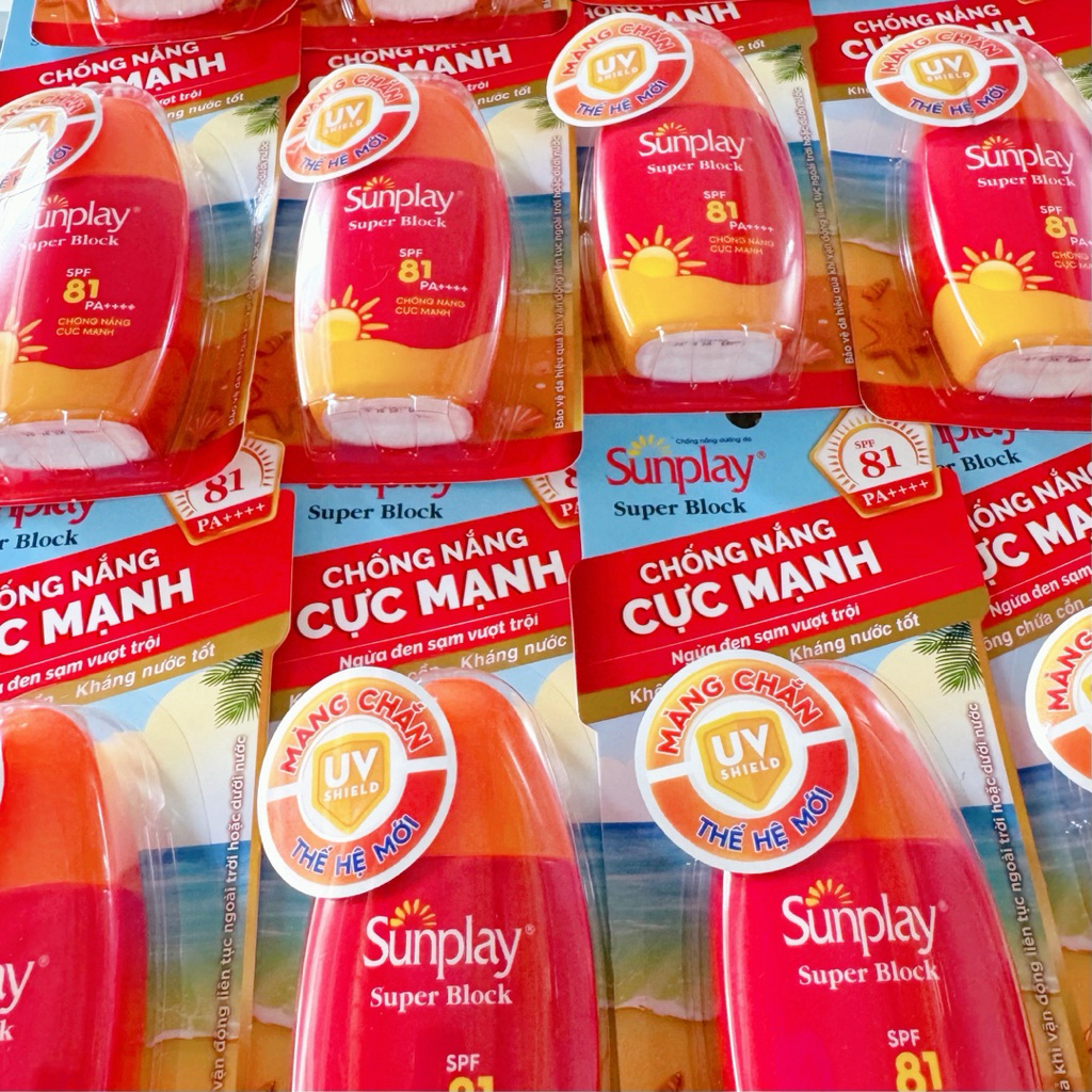 [Nhật] Kem Chống Nắng Mạnh KCN Sunplay Super Block Nắp Đỏ Bảo Vệ Da Đi Biển An Toàn Cho Da Khô Dầu N