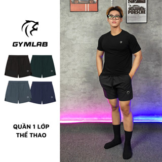 Quần đùi nam tập gym, chạy bộ thể thao Gymlab form 6 inch trên gối vải gió thoáng mát