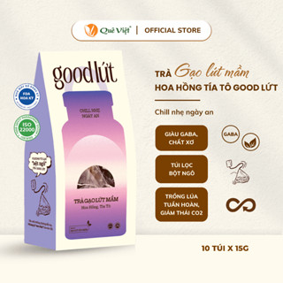 Trà gạo lứt mầm hoa hồng tía tô Good Lứt -  Thư giãn tinh thần, cải thiện tiêu hoá, dưỡng sáng da an toàn lành tính 150g
