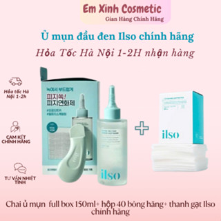 Ủ Mụn Ilso | Tinh Chất Ủ Mụn Đầu Đen Làm Mềm Sợi Bã Nhờn ILSO Super Melting Sebum Softener 150ml xanh và hồng