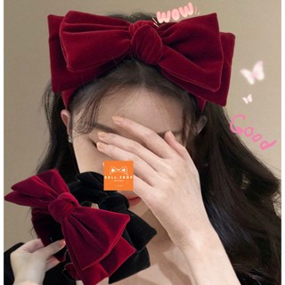  CK23 Cài tóc nữ chất nhung cài nơ đôi rộng vành điệu đà phong cách lễ hội Noel Giáng Sinh  BULL.SHOP 