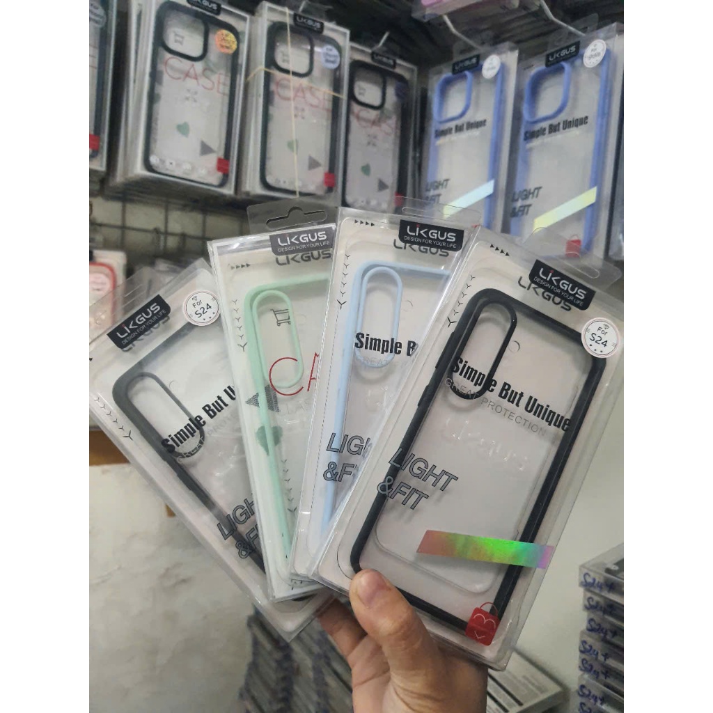 Ốp lưng LIKGUS lưng trong viền màu Samsung S24 / S24 Plus / S24 Ultra