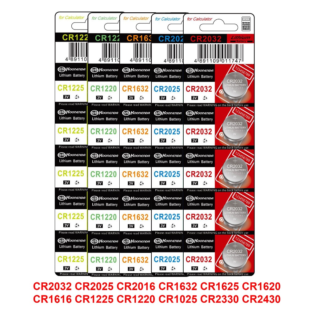 Pin Khuy Cúc Áo CR2032 CR2025 CR2016 CR1632 CR1625 CR1620 CR1616 CR1220 CR1025 CR2330 CR2430  3V Lithium (Giá 1 Viên)