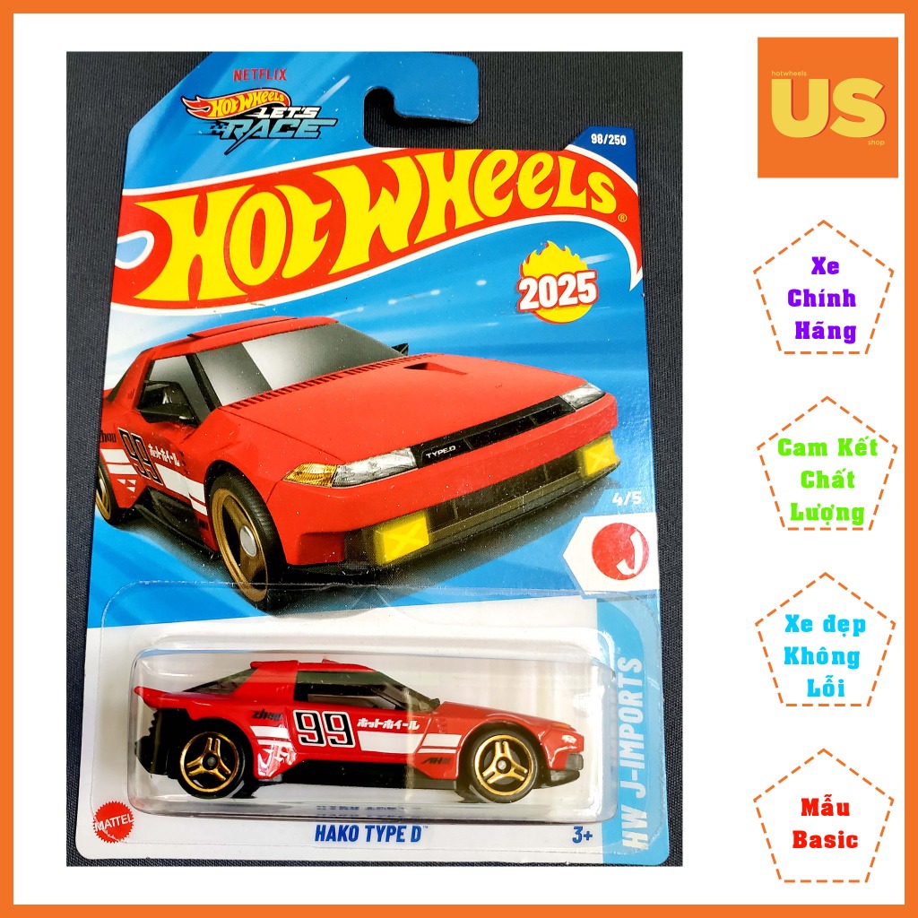 Xe Mô Hình Hot Wheels Hako Type D JDM