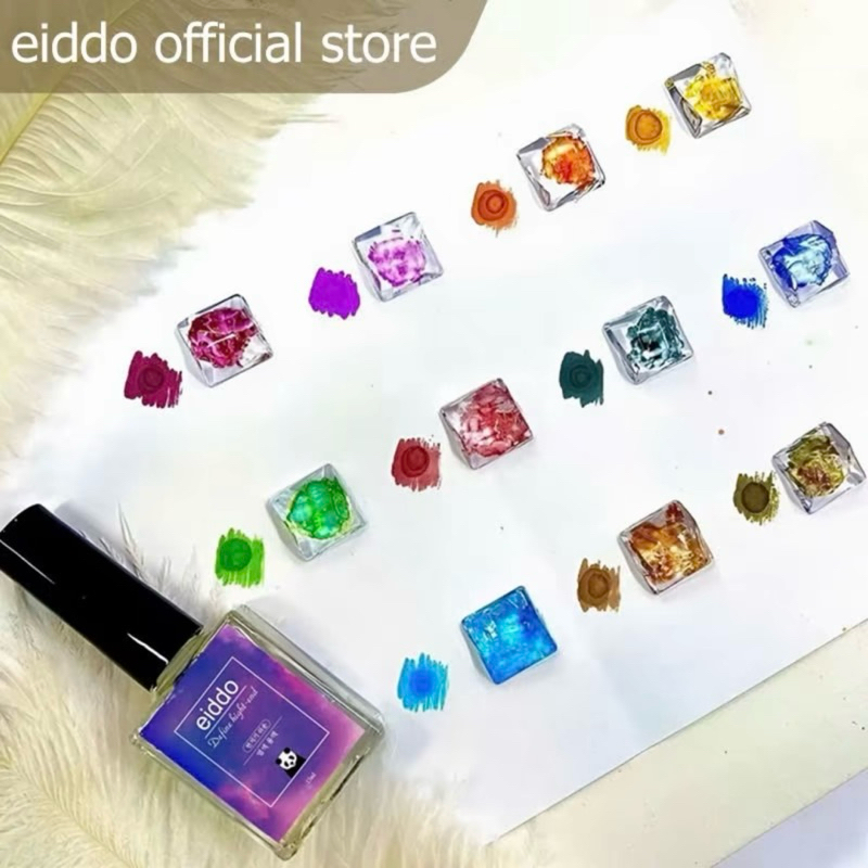 { Eiddo Nails } Set loang côn Eiddo 12 chai Làm Nail Vân Đá - Trang Trí Móng - Côn Loang Nhiêu Màu -