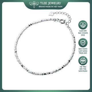  Lắc chân bạc nữ TLEE vòng chân hạt vụn bạc trơn đơn giản TLEE JEWELRY LC0127 
