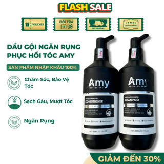  Cặp dầu gội phục hồi chăm sóc tóc mềm mượt AMY hair strength 800ml  phục hồi tóc hỗ trợ trị gàu 