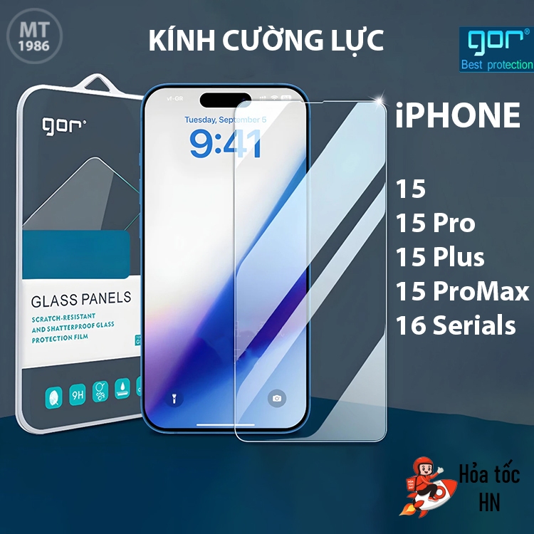 Kính Cường Lực Gor IPHONE 15 ProMax 15 Pro 17 PROMAX 17 AIR 17 13 Promax 14 Pro 14 ProMax 16 ProMax 