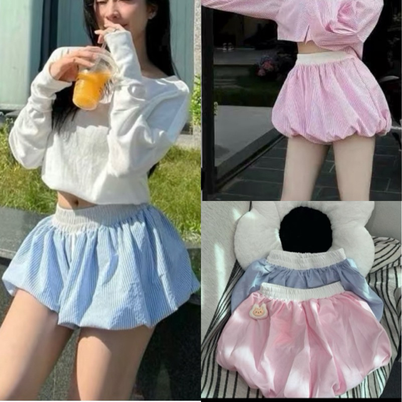 Quần Nữ Phồng Bí Ngô Kẻ