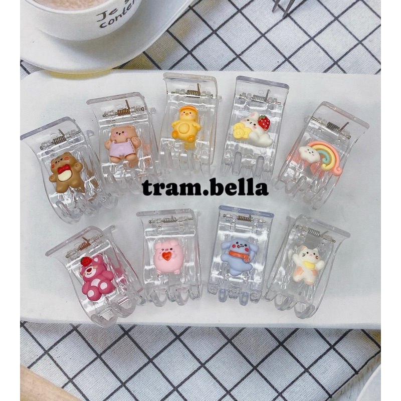Kẹp Tóc Càng Cua 3 Răng 5 răng Hình Dễ Thương tram.bella