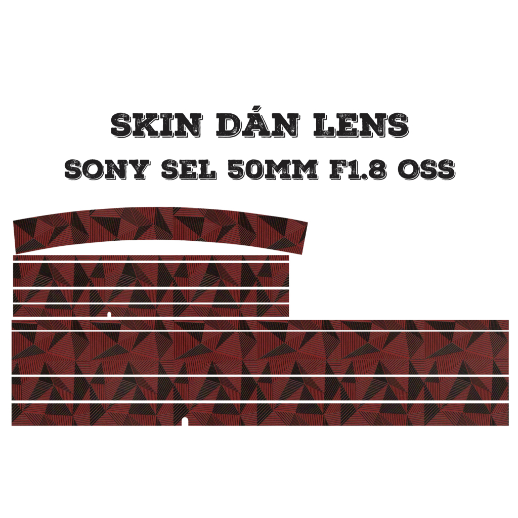 Skin dán Lens Sony Sel 50mm F1.8 OSS | Miếng dán Film 3M vân nổi cho ống kính máy ảnh