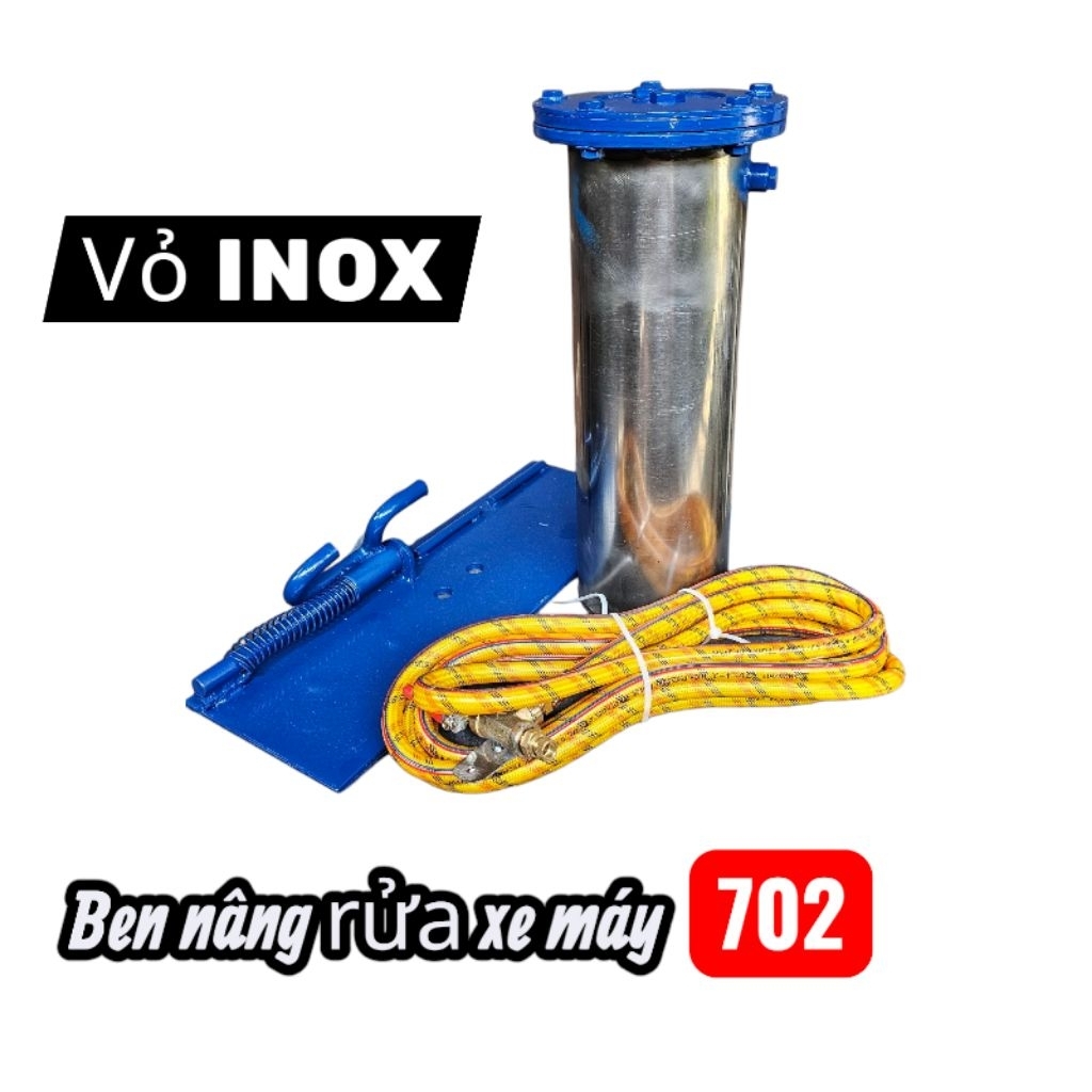 Ben Nâng Rửa Xe Máy Thủy Lực Inox Chuyên Dụng - Thương Hiệu 702