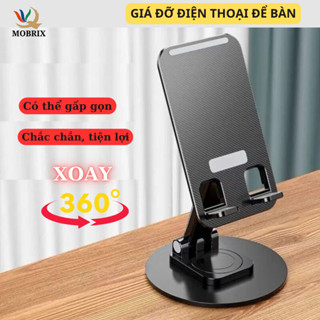 Giá đỡ điện thoại máy tính bảng MOBRIX, kệ điện thoại để bàn livetream xoay 360 độ tiện lợi