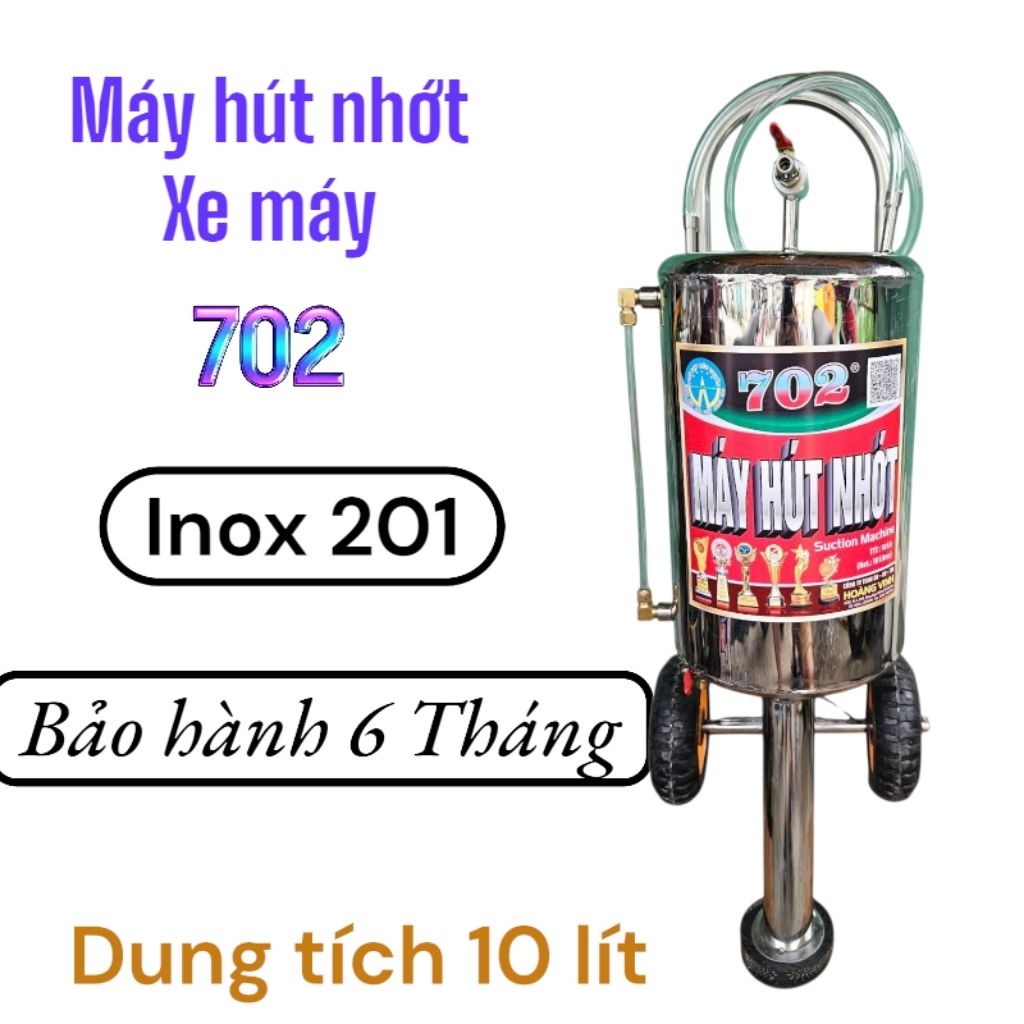 Máy Hút Nhớt Inox Xe Máy Chuyên Dụng - Dung Tích 10L và 16L