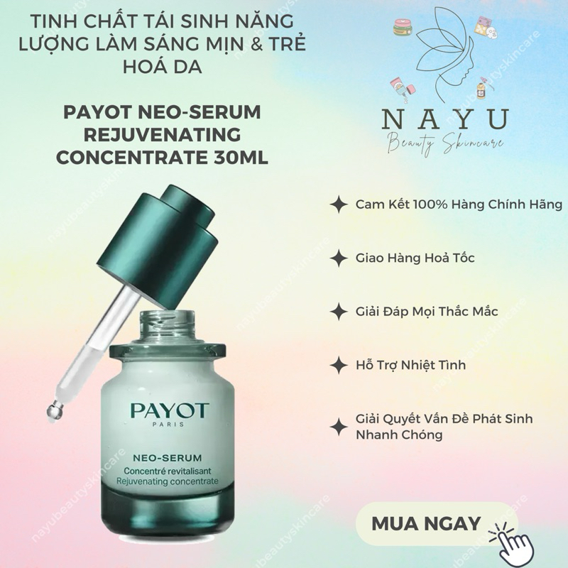 [HÀNG CÔNG TY] TINH CHẤT TÁI SINH NĂNG LƯỢNG LÀM SÁNG MỊN & TRẺ HOÁ DA PAYOT NEO-SERUM REJUVENATING 
