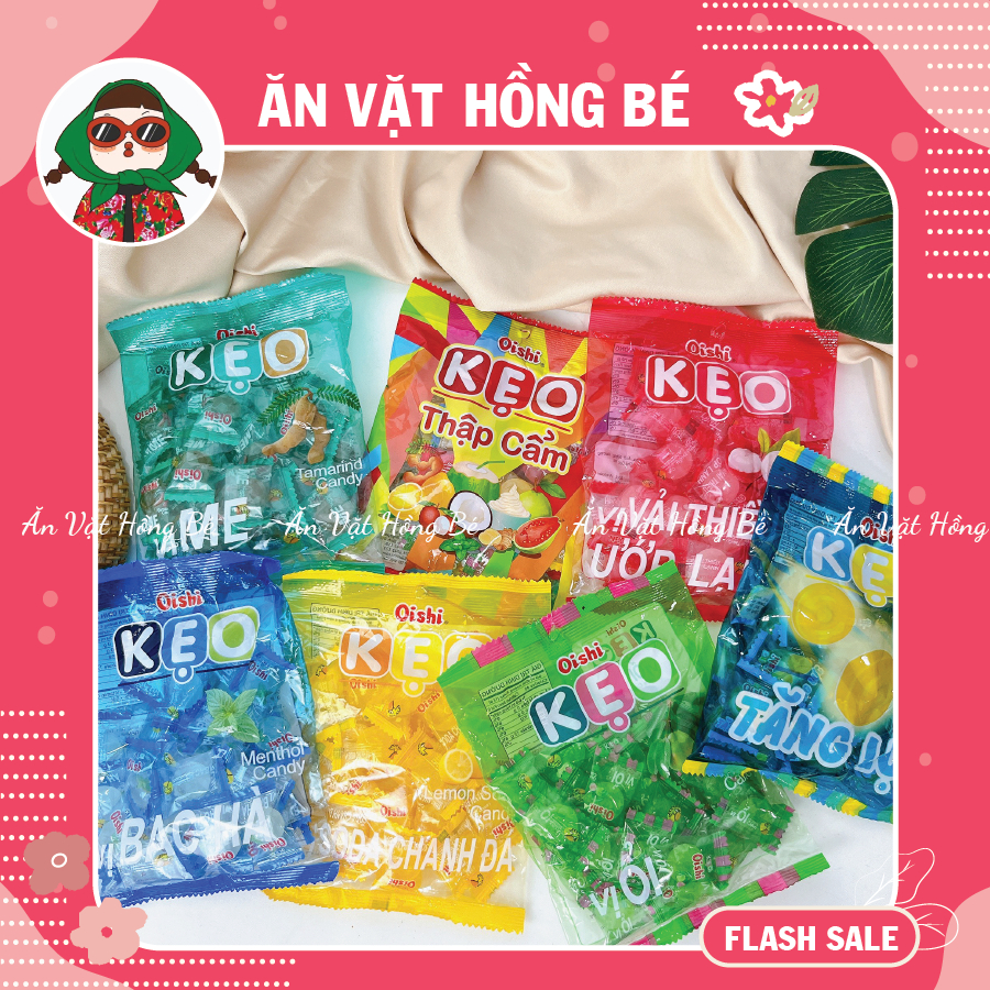 Kẹo Oishi vị Ổi / Bạc Hà / Me / Soda Chanh Đá / Thập cẩm / Vải thiều ướp lạnh