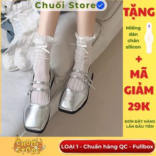 Tất lolita nơ CAO CẤP cổ thấp chất liệu nơ lụa viền ren tiểu thư sang chảnh chất liệu lưới voan