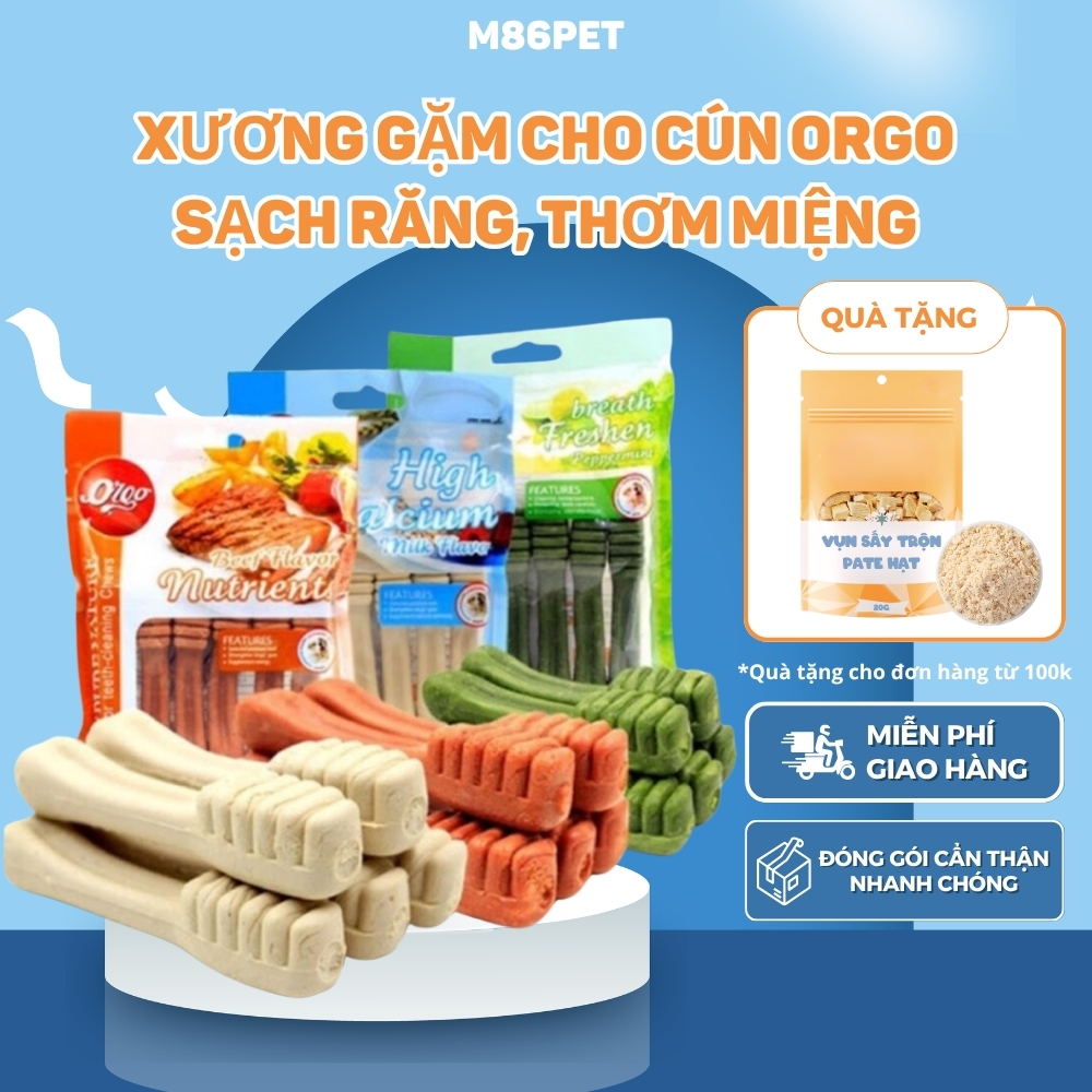 Xương gặm cho cún orgo sạch răng, thơm miệng