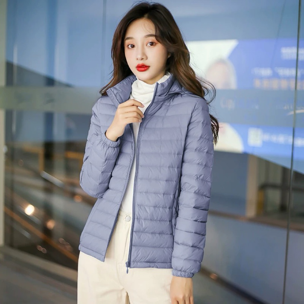 Áo Phao Nữ trần bông 3lớp ,Dáng ngắn mũ có thẻ tháo rời | BigBuy360 - bigbuy360.vn