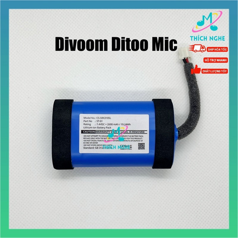 Pin Divoom Ditoo Mic - Thay pin loa Divoom Ditoo Mic - Thích Nghe Nhạc