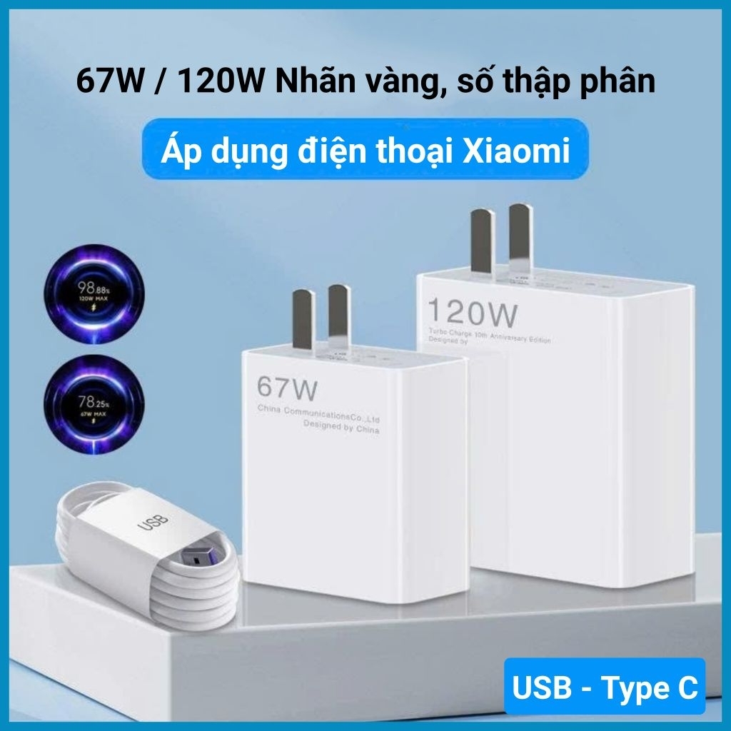 Bộ Sạc Nhanh 67W / 120W Xiaomi Type C - Mi Turbo Charge