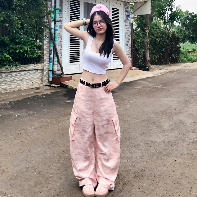 ZBM - Quần CAMO Kaki Ống Rộng Túi Hộp Dáng Cong Hottrend