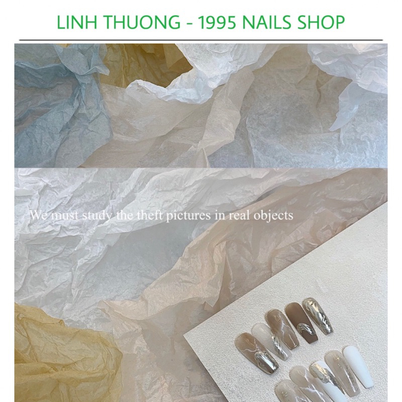 Giấy nhăn decor chụp ảnh móng