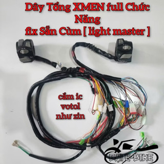  Bộ Dây Điện Tổng Xe Xmen Kèm Cùm Light Master Phát Sáng Giắc IC Votol Như Zin  Đổi Nguồn Phía Sau  