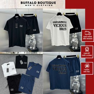 Bộ Quần Áo Nam Đờ S Qui Thêu Chữ D2 Siêu Nét - Bộ Cộc Hè Nam Nữ Đờ S.Quy Thêu Logo Siêu Đẹp