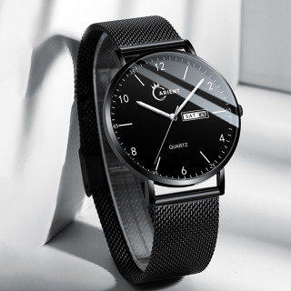 Đồng hồ dây thép lưới CARIENT V688 dạ quang nhiều màu tuỳ chọn dây da phong cách doanh nhân