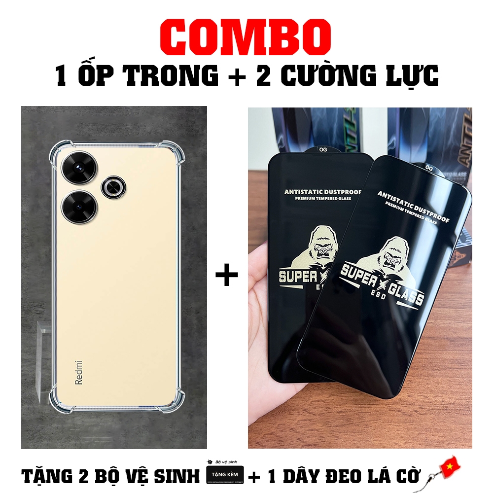Ốp lưng Xiaomi Redmi 13 / Poco M6 / 13x chống sốc, trong suốt, bảo vệ toàn diện