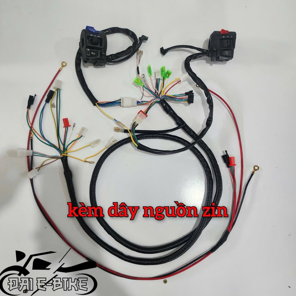 Bộ Dây Điện Tổng Xe 133S 133M Nâng Cấp Dây 8AWG Kèm Cùm FZ V2 Giắc Cắm Votol Có Đổi Nguồn