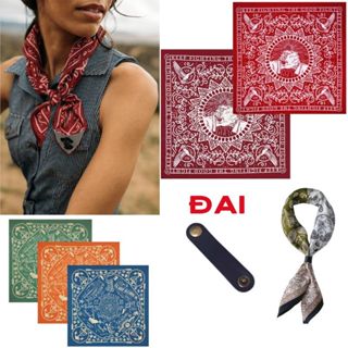  100 Mẫu Khăn bandana nam nữ màu vintage cổ điển- Khăn đội đầu cao cấp Song An Eco 