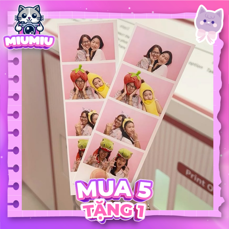 [In Từ 5 Ảnh] Ảnh Photostrip 5x15cm, 10x15 In theo yêu cầu,In ảnh photobooth MiuMiu Shop