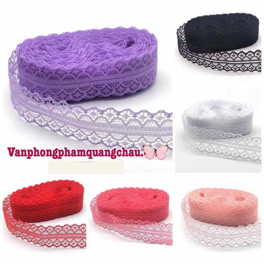 Ruy băng ren trang trí (bản rộng 3cm hoặc 4,5cm - Dài 03 mét)