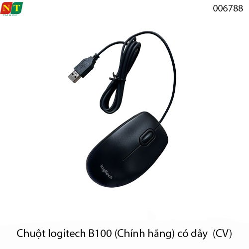 Chuột có dây Logitech B100 – USB Plug & Play – 800 DPI – Chính hãng | Full VAT