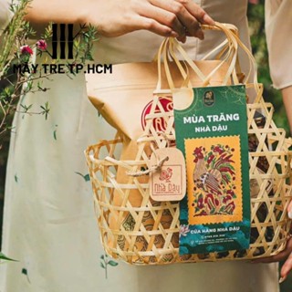 Giỏ quà mây tre quà tặng, đựng trái cây quà tặng các dịp lễ, set giỏ quà hủ hạt mứt ngày tết