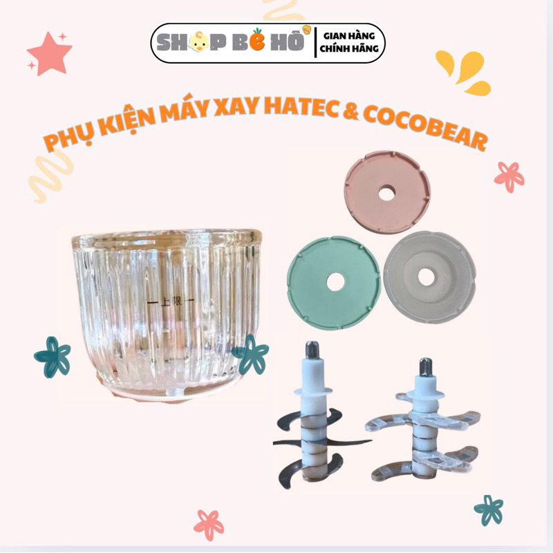 [VUI LÒNG ĐỌC KĨ THÔNG TIN SẢN PHẨM] Phụ kiện rời máy xay Hattiecs 6 lưỡi 8 lưỡi, Coco Bear 8 lưỡi hình mèo mới Shopbeho